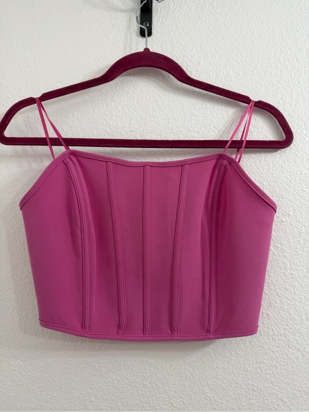 Women's Pink Structured Corset Crop Top + maxi skirt